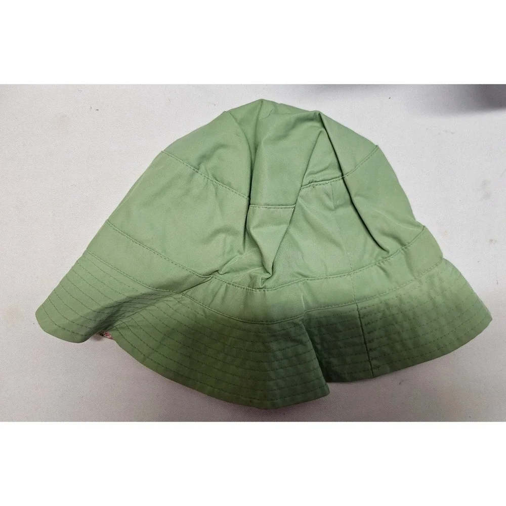VTG Y2K Michael Kors Green Mid Length Trench Coat With Bucket Hat Cottagecore